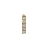 Solid 14kt Yellow Gold and 0.24ctw Diamond Snap Closure Single Hoop Earring