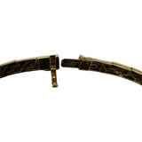 Vintage Solid 18kt 750 Yellow Gold 60g Princess Cut Emerald, Diamond, and Sapphire Collar 16" Necklace