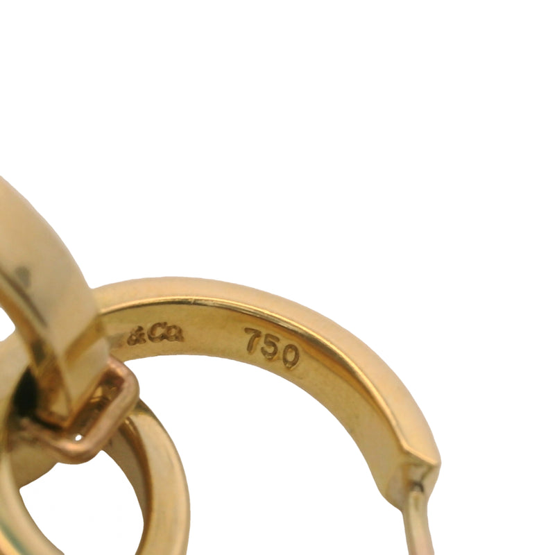 Vintage Tiffany & Co Paloma Picasso Solid 18kt Yellow Gold Triple Hoop Drop/Dangle Earrings