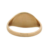 Vintage Mid-Century 14kt Yellow Gold Signet Ring with Hand Palm Engraving Size 5