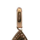 Solid 18kt Rose Gold Colored Enamel and Diamonds Large Evil Eye Necklace Pendant