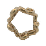 Pandora Solid 14kt Yellow Gold Trinity Flower Spacer Slider Charm