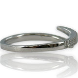 Diamond Spiral Wrap Accent Stacking Ring Size 6.75 14kt White Gold