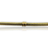 Pandora Moments Collection Solid 14kt Yellow Gold Snake Chain Bracelet with Stoppers for Charms and Cylinder Clasp 7.5" Length