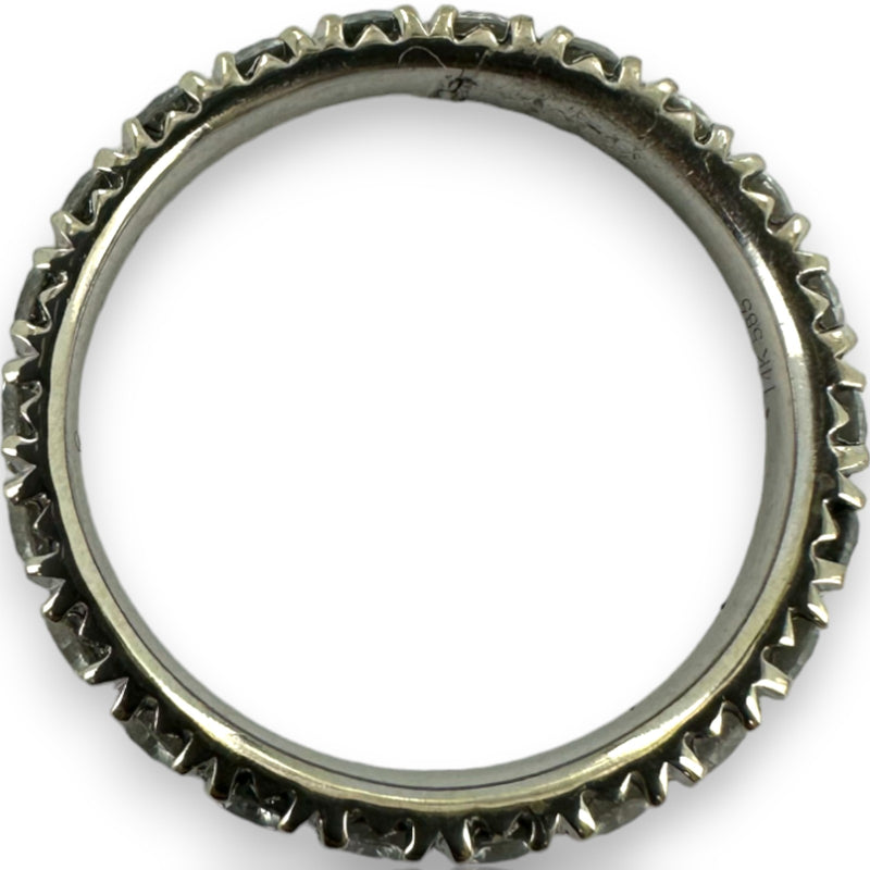 Round Brilliant Diamond 3mm Eternity Band Size 7 14kt Solid White Gold 1.92ctw Ring