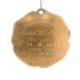 Antique 1918 14kt Yellow Gold Freemason New York Lodge No1 20g Commemorative Pendant