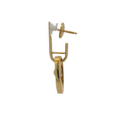 Georg Jensen Rare Solid 18kt Yellow Gold Modern Single Dangle Earring with Diamond