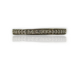 Half Eternity Stackable 14KT 585 White Gold Diamond Wedding Band Ring Size 5.5