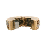 Pandora Rare Retired Solid 14kt Yellow Gold Clear Pave CZ Spacer Charm