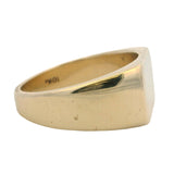 Vintage Solid 10kt Yellow Gold Rectangle Bar Large Signet ID Ring Size 9.5