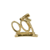 Solid 10kt Yellow Gold and 0.15ctw Diamond 100 One Hundred Charm Pendant