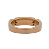 Kabana Solid 14kt Rose Gold Mother of Pearl and Diamond 5.8mm Band Ring Size 6.5