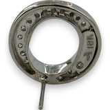 John Atencio Limited Edition Endearment Collection 18kt White Gold and Diamond Circle "O" Stud Earrings