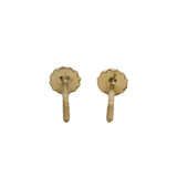 Yellow Gold 4mm Faceted Stud Star Style 14kt 585 Earrings