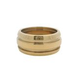 Vintage Tiffany & Co Solid 18kt Yellow Gold Double Grooved Wide Atlas Ring Band Size 6