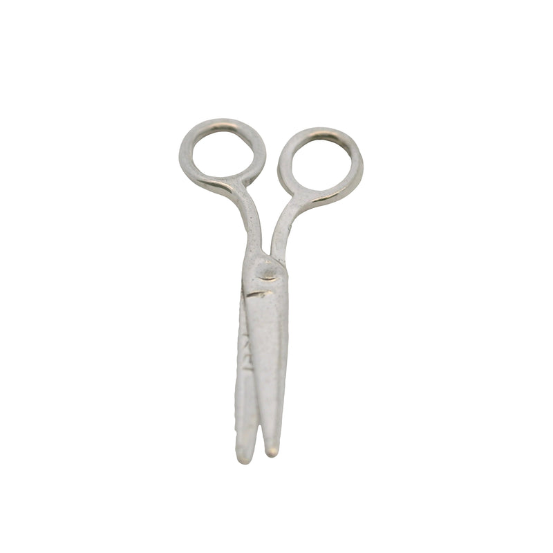 925 Sterling Silver Miniature Scissors Sewing Tools Movable 25mm Charm Pendant