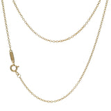 Tiffany & Co Solid 18kt Yellow Gold 750 24" Classic Cable Chain Necklace