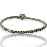 David Yurman DY 925 Sterling Silver Chatelaine® Bracelet with Turquoise Size L 7"