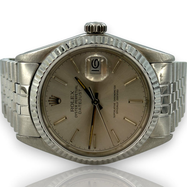 Rolex Datejust 16030 Silver Dial 36mm 1984 Stainless Steel Watch