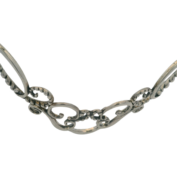 Carolyn Pollack Relios Collection 925 Sterling Silver Open Scroll Necklace with 2-Length Extender 17-21"