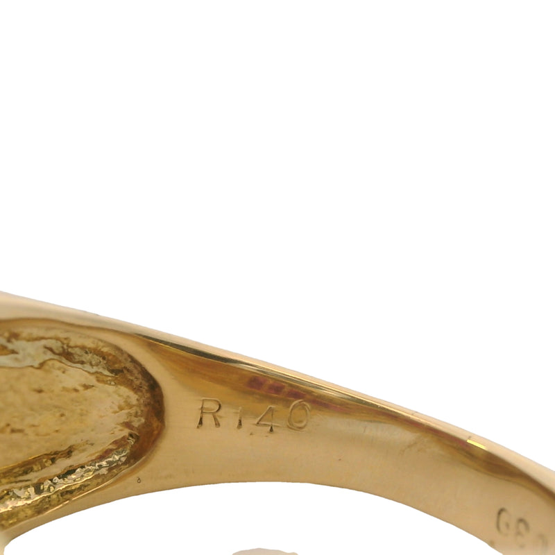Solid 18kt Yellow Gold, Ruby, and Diamond Crossover Twist Cocktail Band Ring Size 7