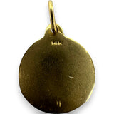 Helen Ficalora 14kt Yellow Gold Letter "O" Alphabet Disk Pendant Charm