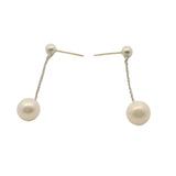 Vintage Tiffany & Co Ziegfeld Collection Solid 925 Sterling Silver and Freshwater Pearl Dangle Earrings