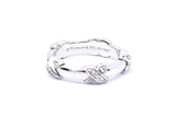 Tiffany & Co Signature X Diamond Station Band 18K 750 White Gold Ring Size 5 1/2