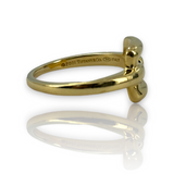 Tiffany & Co 2001 18KT 750 Biscayne Buckle Statement Ring Size 7.5