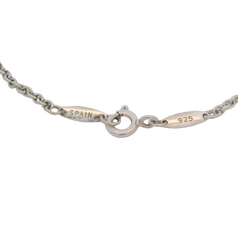 Tiffany & CO Elsa Peretti 925 Sterling Silver Eternal Circle Charm Station 7.25" Bracelet Made In Spain