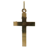 Vintage Corletto Italian 18kt Yellow Gold Crucifixion Cross INRI Jesus Religious Pendant