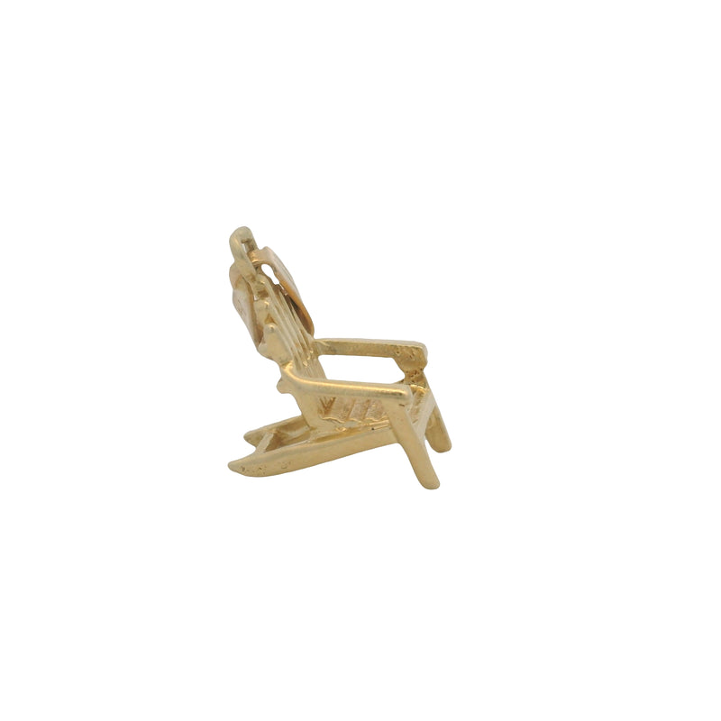 Vintage Solid 14kt Yellow Gold Beach Vacation Chair Dangle Charm