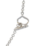 Solid 18kt White Gold and Diamond Stationed Open Oval Pendant Toggle Necklace