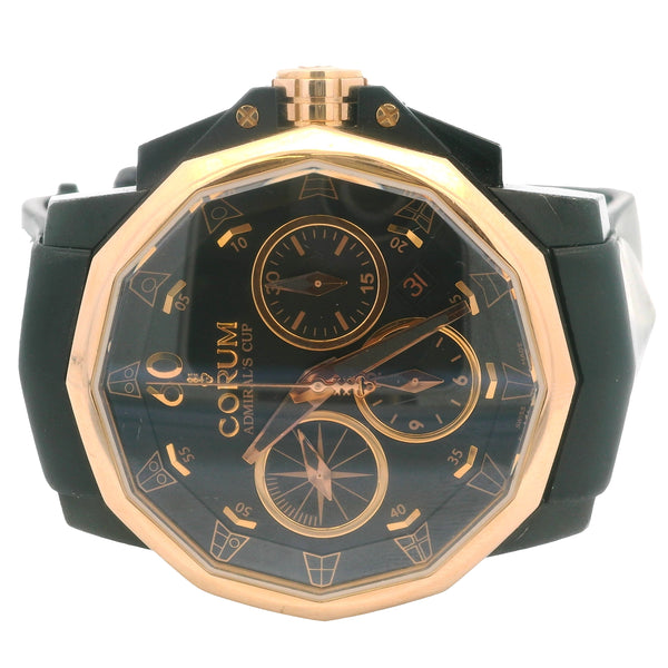 Corum Admirals Cup 01.0064 Black Dial 44mm Gold/Steel Watch