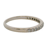 14kt White Gold and 0.24ctw Diamond 2.3mm Wedding Stackable Band Ring Size 6.75