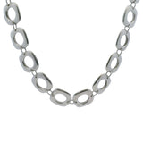 Tiffany & Co 925 Sterling Silver Square Cushion Link Toggle 17" Necklace