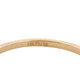 Solid 14kt Yellow Gold Bezel Set Dainty 0.10ct Diamond Solitaire Ring Size 4.25