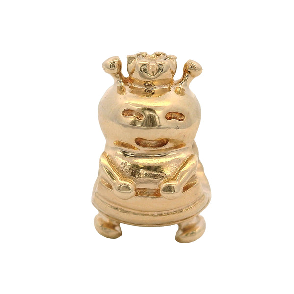 Pandora Retired Solid 14kt Yellow Gold Queen Bee Slider Bead Charm