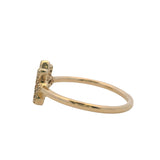 Pandora Solid 14kt Yellow Gold and Cubic Zirconia Lace Botanique Ring Size 7.5