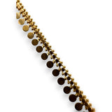 Egyptian Inspired Drop Fringe 20" Necklace with Easy Open-Box Clasp Made in France Solid 14kt Yellow Gold