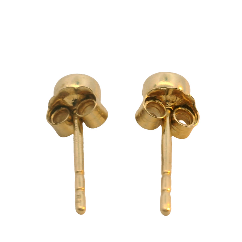 Mejuri 14kt Yellow Gold Round Bezel Set Natural Diamond 0.2ctw 4mm Stud Earrings