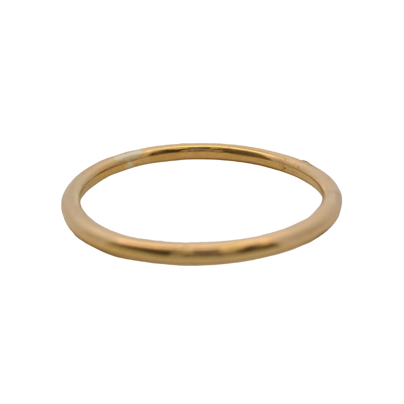 Solid 18kt Yellow Gold Classic Thin 1.5mm Wedding Stackable Comfort Band Ring