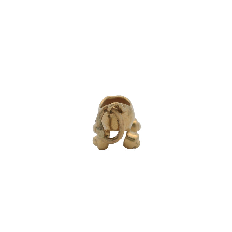 Charm colgante de afición con forma de patín de oro amarillo macizo de 14 kt