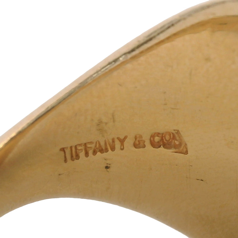1950-70s Tiffany & Co Vintage Solid 14kt Yellow Gold 19.3mm 17g "TNA" Engraved Signet Ring Size 9