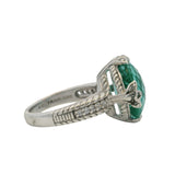 Judith Ripka 925 Sterling Silver Large Lab Spinel and CZ Cocktail Statement Ring