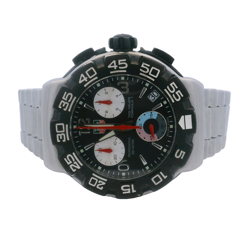 Tag Heuer Aquaracer CAC1110 39mm Stainless Steel Black Dial Watch