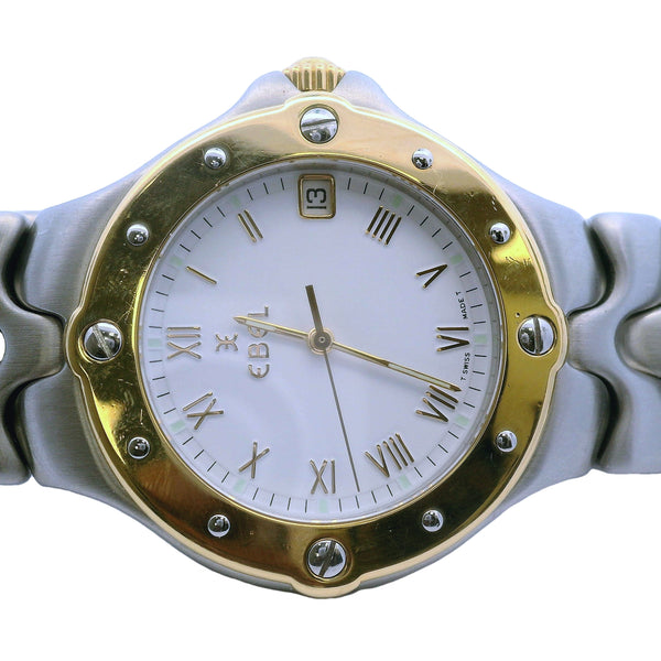 Ebel Sportwave E6187631 36mm Stainless Steel 18kt Yellow Gold Quartz Watch