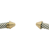David Yurman 925 Sterling Silver and 14kt Yellow Gold Classic Cable Bracelet 7"