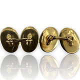 Antique 1900-1930s Tiffany & Co Signed Heavy 20g Solid 14kt Gold Engraved Early Chain Cufflinks