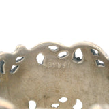 Paz Creations Solid 925 Sterling Silver and Gold Plate Lace Pattern 3 Spinner Ring Size 9